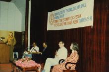 Mr. Hans Klein addresses the audience, 1988