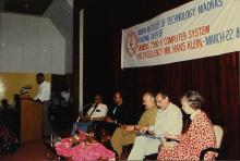 Prof. B. Yegnanarayana addresses the audience, 1988