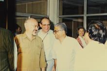 German guests and IIT Madras faculty in conversation, 1988
