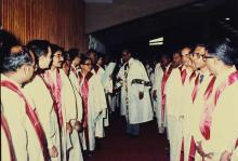 Dr. V. S. Arunachalam meets some of the IIT Madras faculty, 1988