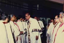 Dr. V. S. Arunachalam meets some of the IIT Madras faculty, 1988
