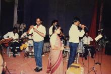 A musical performance at IIT Madras, 1988