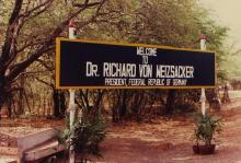 A note welcoming Dr. Richard von Weizsäcker to IIT Madras, 1991