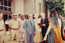 A photograph taken outside the Student Activities Centre, 1991