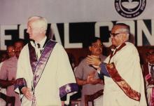 Dr. Richard von Weizsäcker and Prof. N. V. C. Swamy at IIT Madras, 1991