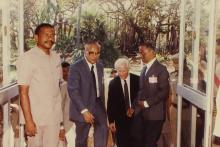 Prof. N. V. C. Swamy with Dr. Richard von Weizsäcker at IIT Madras, 1991