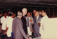 A picture featuring Richard von Weizsäcker at IIT Madras, 1991