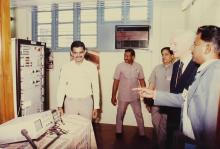 Dr. Richard von Weizsäcker at an Ocean Engineering facility, 1991