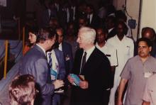Dr. Richard von Weizsäcker photographed at IIT Madras, 1991