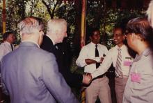 Dr. Richard von Weizsäcker meets Prof. C. S. Krishnamoorthy, 1991