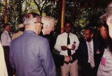 Dr. Richard von Weizsäcker meets Mr. V. Shanmugam, 1991