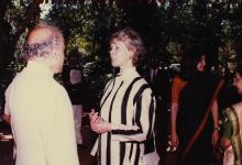 Dr. M. S. Swaminathan and Mrs. Eva Seitz at IIT Madras, 1991