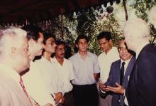 Dr. Richard von Weizsäcker interacts with students at IIT Madras, 1991