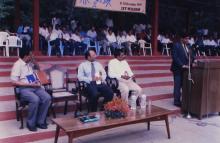 Prof. R. Natarajan addresses the audience, 1999