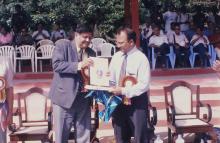 Prof. R. Natarajan with a distinguished guest at IIT Madras, 1999