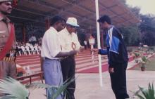The torch is lit at the 35th Inter-IIT Sports Meet, 1999