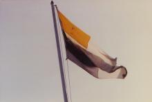 A photograph of a flag taken at the 30th Inter-IIT Sports Meet, 1994