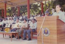 Prof. S. S. Gokhale addresses the audience at IIT Madras, 1994
