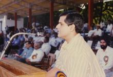 Mr. Ramesh Krishnan addresses the audience at IIT Madras, 1994