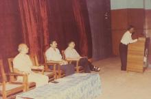Prof. P. Srinivasa Rao addresses the audience at the 30th Inter-IIT Sports Meet, 1994