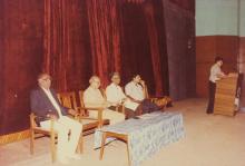 Prof. S. S. Gokhale addresses the audience at IIT Madras, 1994