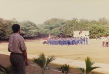 The IIT Bombay contingent marches past during the 30th Inter-IIT Sports Meet, 1994