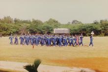 A photograph of the IIT Bombay contingent during a march-past, 1994