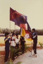 Students take the sports oath, 1994