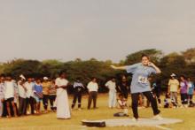 At the shot put event, 1994