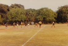 A hockey match at the 30th Inter-IIT Sports Meet, 1994