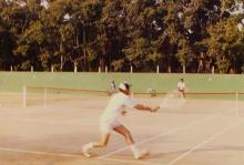 A tennis game in progress, 1994