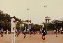 An image clicked during a volleyball match, 1994