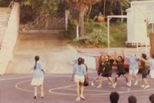 A basketball battle at the Open Air Theatre, 1994