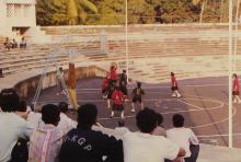 A basketball match in progress, 1994