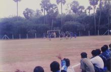 A hockey match in progress, 1999