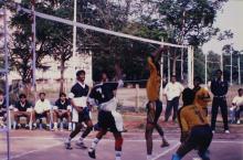 A volleyball match at IIT Madras, 1999