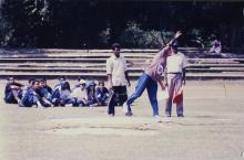 At a throwing event, 1999