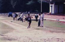At a jump event, 1999