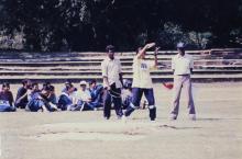 At a discus throw event, 1999
