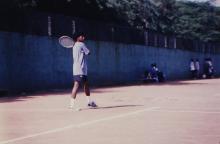 A tennis player at IIT Madras, 1999