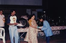 A young lady receives a prize, 1999