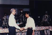 At a prize distribution ceremony, 1999