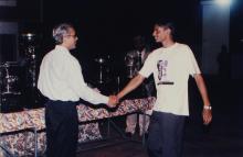 At the prize distribution ceremony, 1999