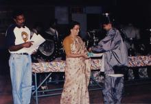 At a prize distribution ceremony, 1999