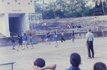 A basketball battle at the Open Air Theatre, 1999