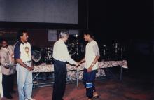 At the prize distribution ceremony, 1999