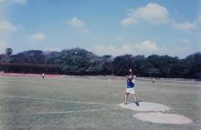 At a hammer throw event, 1999