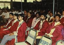 Some of the graduands patiently seated in the Student Activities Centre during the 30th Convocation, 1993