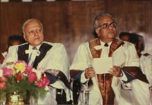 The Chairman, Board of Governors, Dr. M. S. Swaminathan with the Director, Prof. N. V. C. Swamy at the 30th Convocation, 1993
