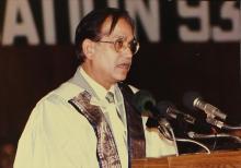 Mr. K. L. Chugh, Chairman of ITC Limited, Calcutta, addresses the audience during the 30th Convocation, 1993